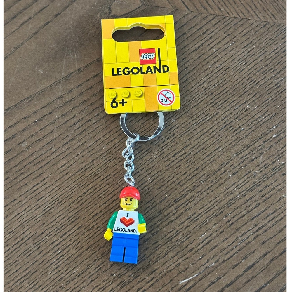 LEGO LEGOLAND Boy‎ Minifigure Keychain 851332 I Heart Legoland Red Cap Souvenir